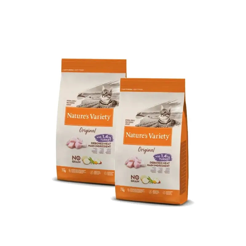 Nature's Variety Original Feline Adult pre kastrované mačky s morčacím mäsom, krmivo pre mačky, 7 kg, balenie po 2 ks