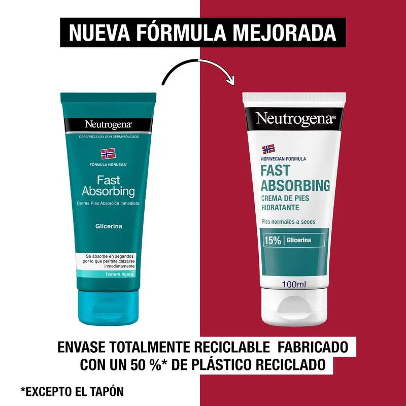 Neutrogena Hydratačný krém na nohy s okamžitým vstrebávaním, 100 ml