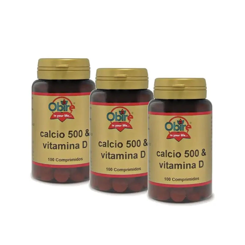 Obire Calcio 500 + vitamín D, balenie 3 x 100 tabliet