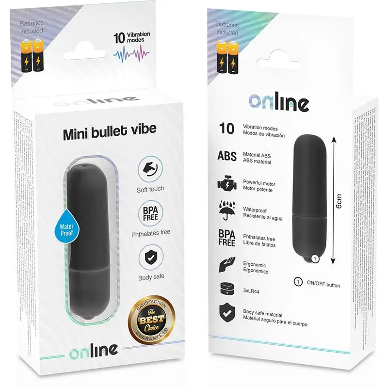 Online mini vibrujúca guľôčka – čierna