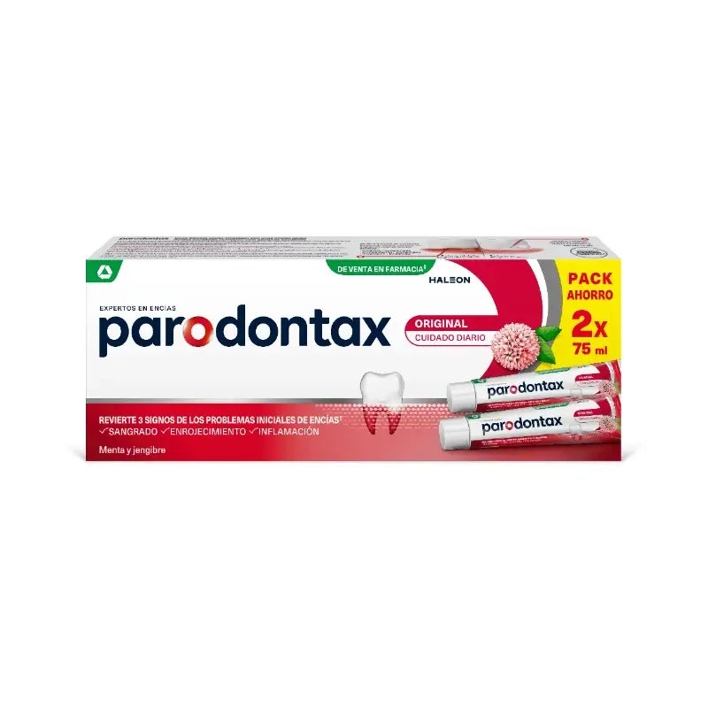 Parodontax zubná pasta Herbal Original na starostlivosť o ďasná, 2x75 ml