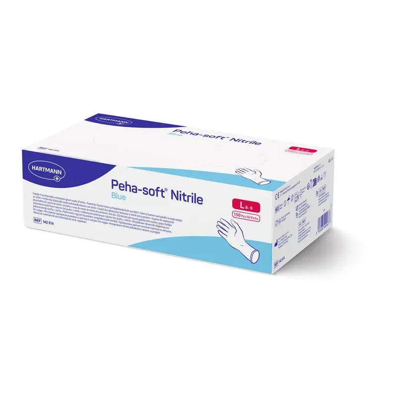Peha-Soft Nitrilové rukavice, modré, veľkosť L, 150 kusov