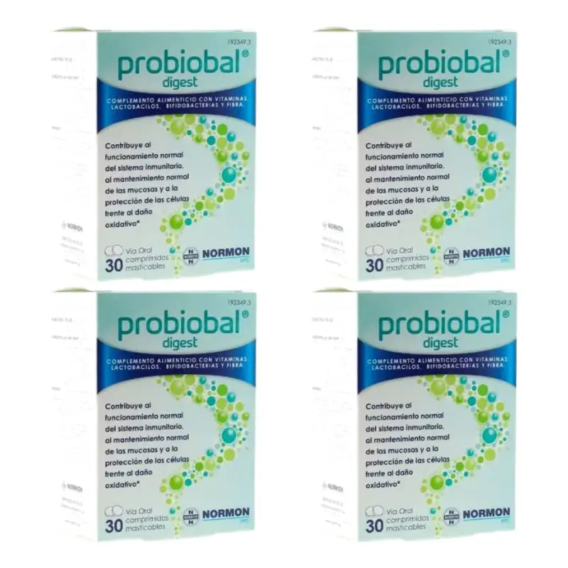 Probiobal Digest, 4 x 30 žuvacích tabliet