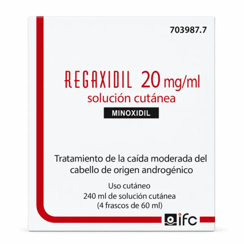 Regaxidil 20 mg/ml Minoxidil – kožný roztok, 4 fľaštičky po 60 ml