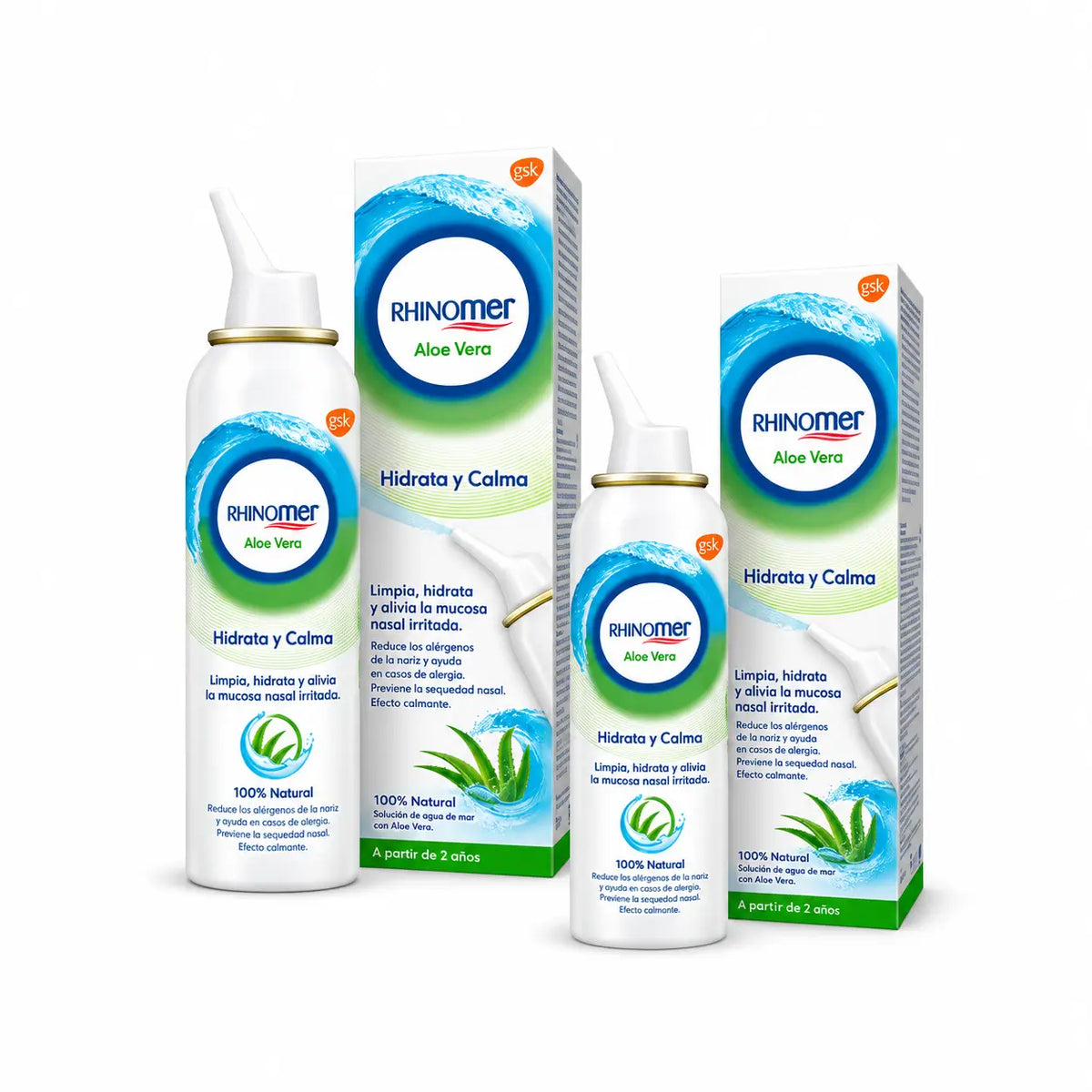 Rhinomer Aloe Vera nosný sprej, 100 ml, balenie po 2 ks