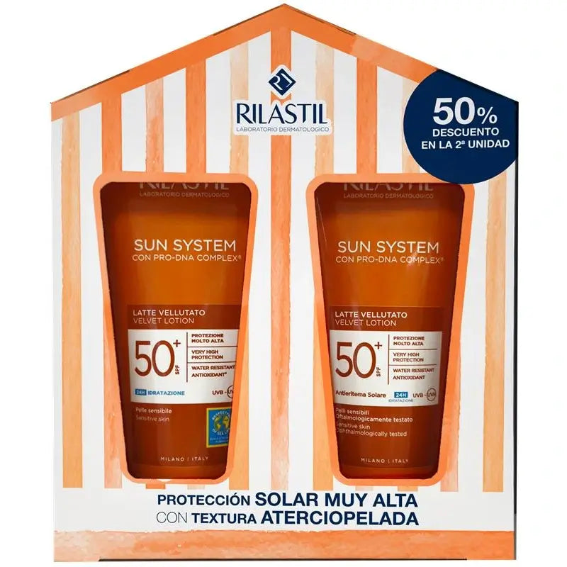 Rilastil Sun System 50 Velluto mlieko, 2 x 200 ml