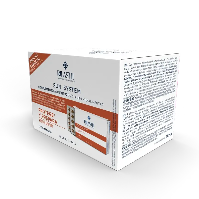 Rilastil Sun System Oral, 2x30 kapsúl