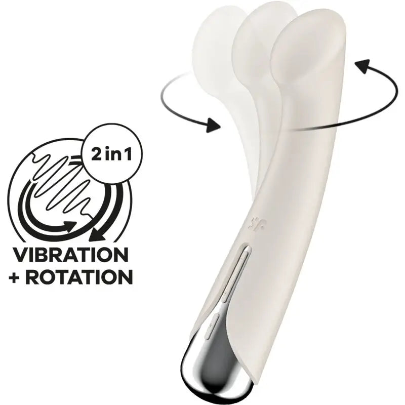 Satisfyer Spinning G-Sport 1 – rotačný vibrátor, béžový