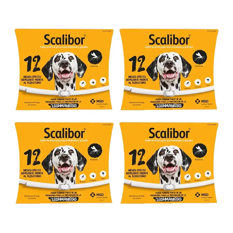 Scalibor – obojok proti parazitom pre psov, 65 cm, balenie po 4 kusoch