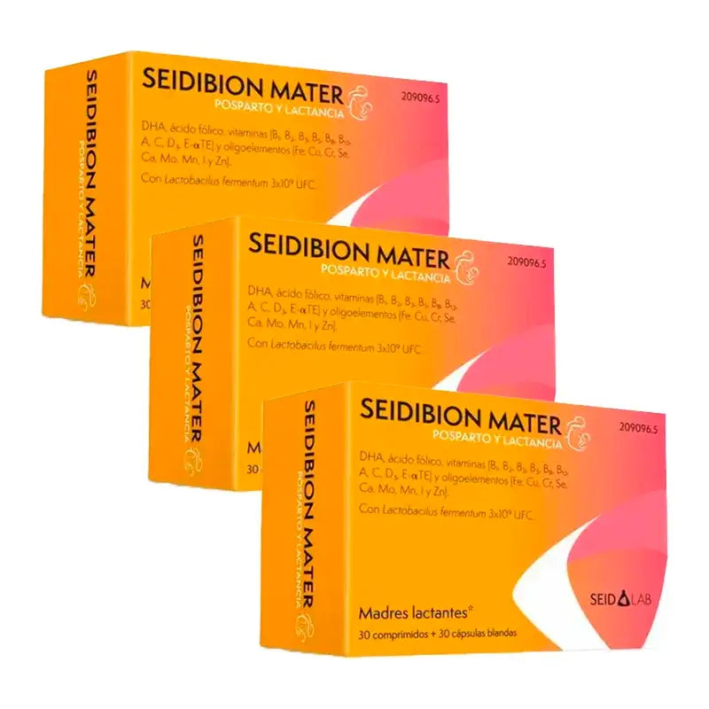 Seidibion Mater – po pôrode a počas dojčenia, balenie 3 x (30 tabliet + 30 kapsúl)