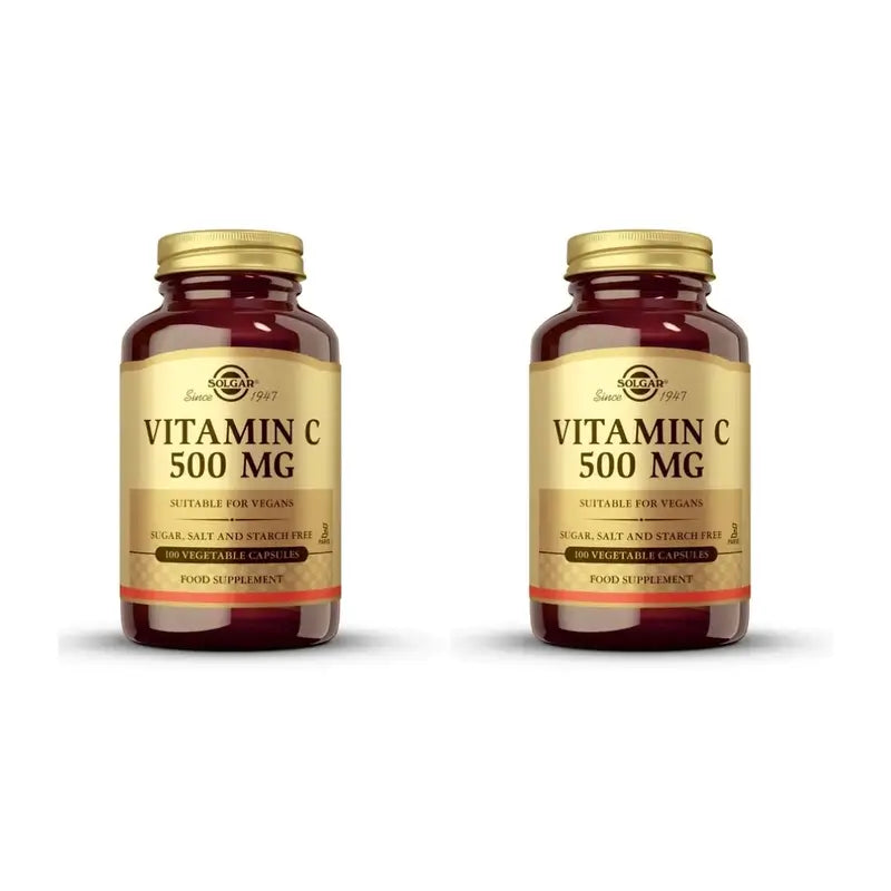 Solgar Vitamín C 500 mg, 2 × 100 kapsúl