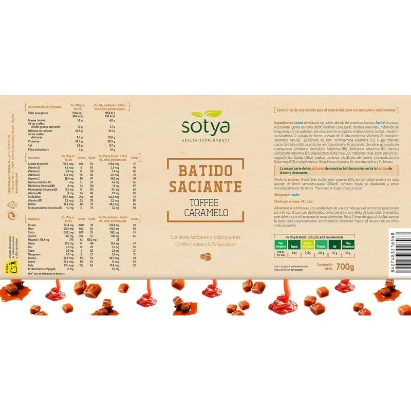 Sotya Sýte koktaily v prášku s príchuťou toffee a karamelu, 550 g