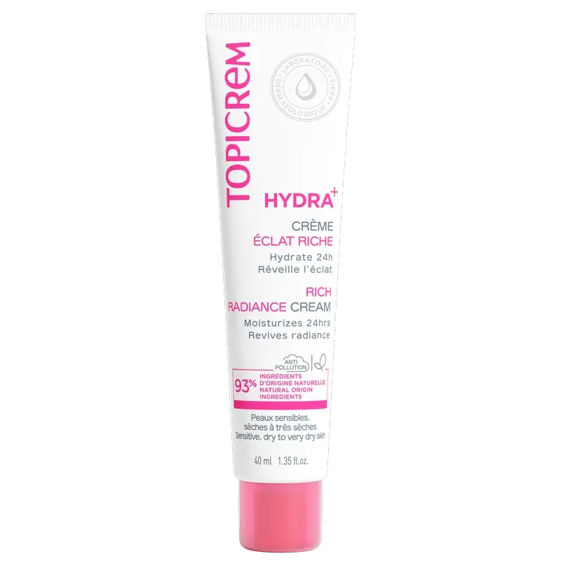 Topicrem Hydra+ Bohatý hydratačný krém rozjasňujúci pleť 40 ml