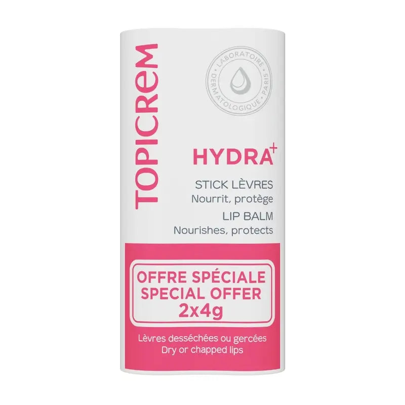Topicrem Pack Topicrem Duo H+ Balzam na pery, 2x4 g