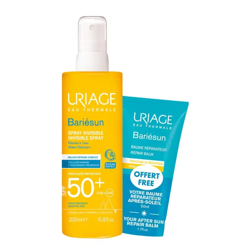 Uriage Bariésun krém SPF 50+ 50 ml + neviditeľný sprej SPF 50+ 200 ml