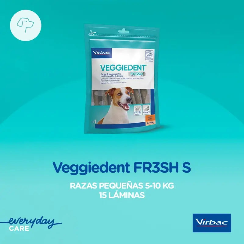 Virbac Veggiedent Fr3sh S, dentálne pamlsky pre psov malých plemien