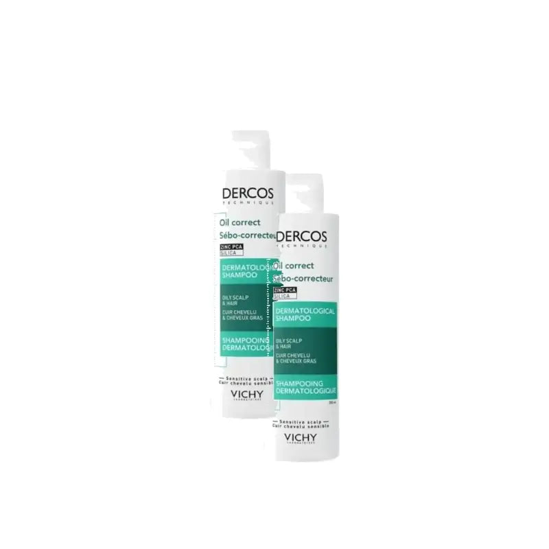 Vichy Dercos Technique Šampón na reguláciu mazu pre mastné vlasy 200 ml, balenie po 2 ks