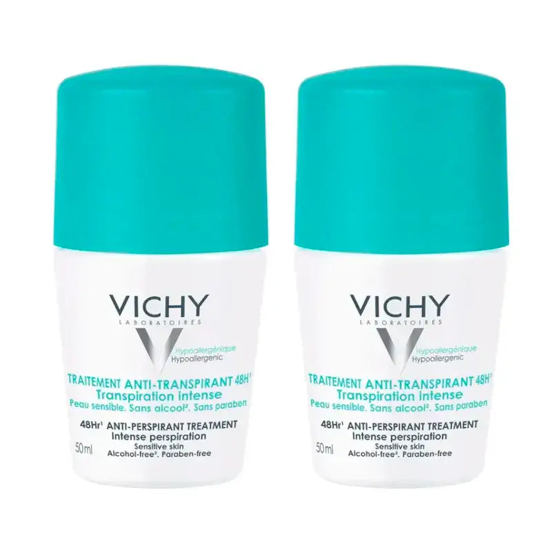 Vichy Dezodorant s ošetrujúcim účinkom, balenie 2 x 50 ml