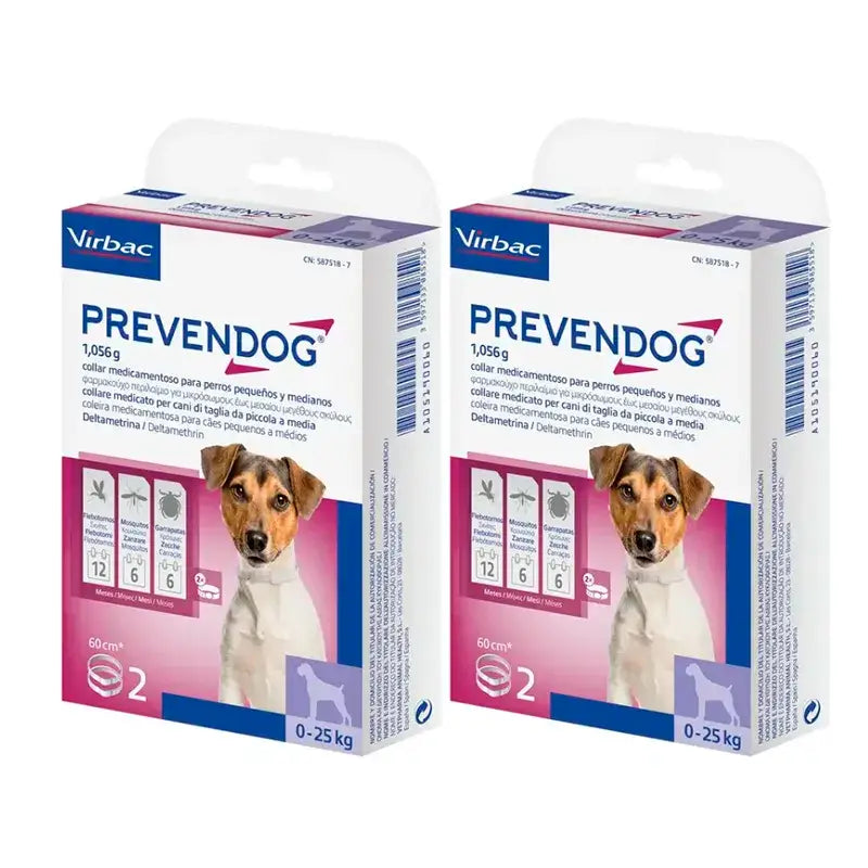 Virbac Prevendog – obojok proti parazitom, balenie 2 x 60 cm, 2 kusy