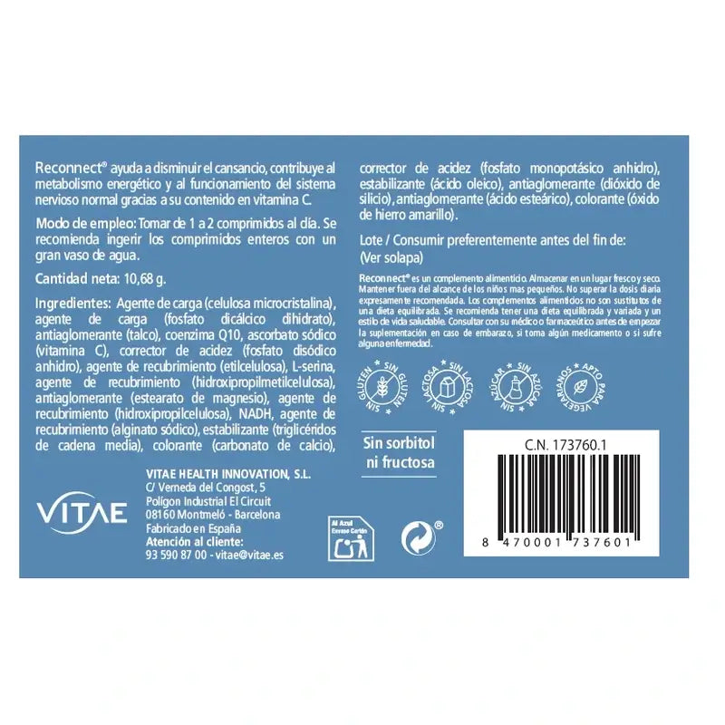 Reconnect 15 tabliet – s NADH, CoQ10, serínom a vitamínom C