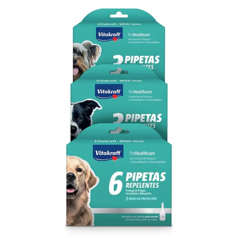 Vitakraft Pipeta pre psov s biocídom – L 6Pip