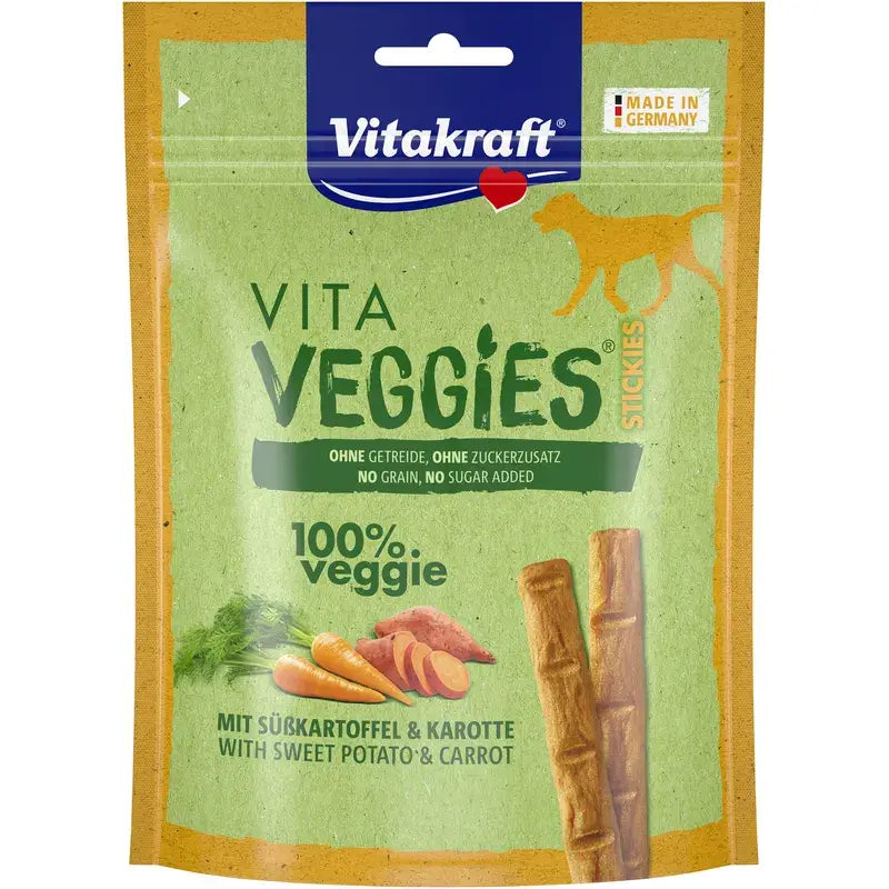 Vitakraft Veggies Dog Sticks – sladké zemiaky/mrkva 9 × 80 g