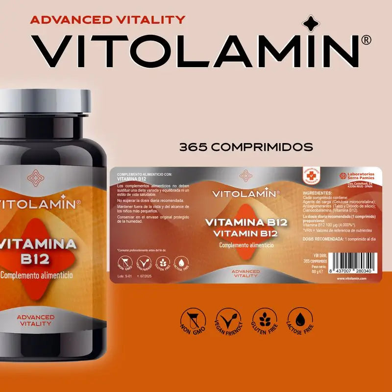 Vitolamin vitamín B12 100 µg 365 tabliet