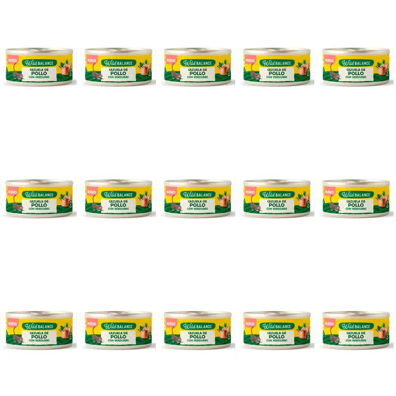 Wild Balance – konzerva s kuracím mäsom a zeleninou pre mačky, 80 g, balenie po 15 kusoch