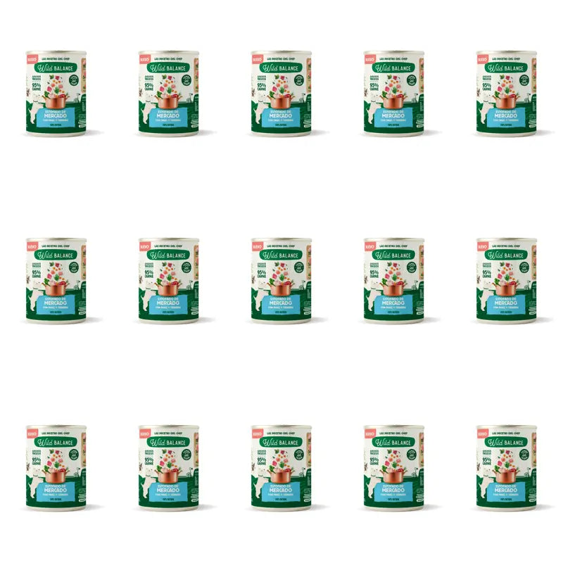 Wild Balance Konzerva s morčacím mäsom a teľacím mäsom pre psov, 400 g, balenie po 15 kusoch