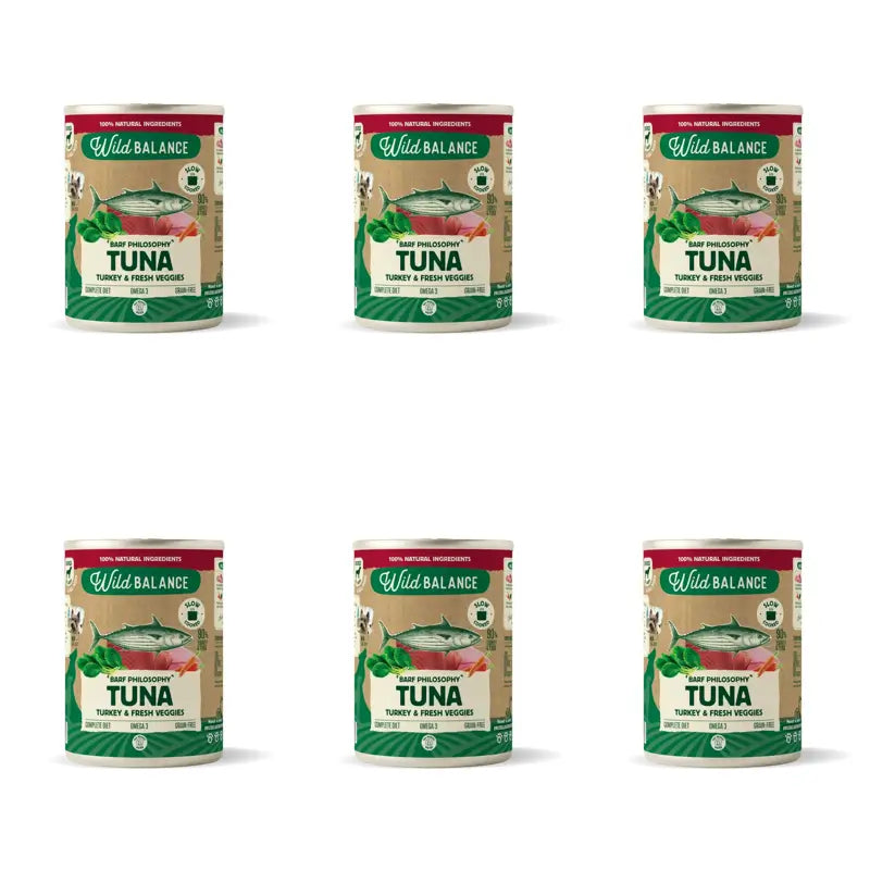 Wild Balance – konzerva s tuniakom pre psov podľa filozofie BARF, 400 g, balenie po 6 kusoch