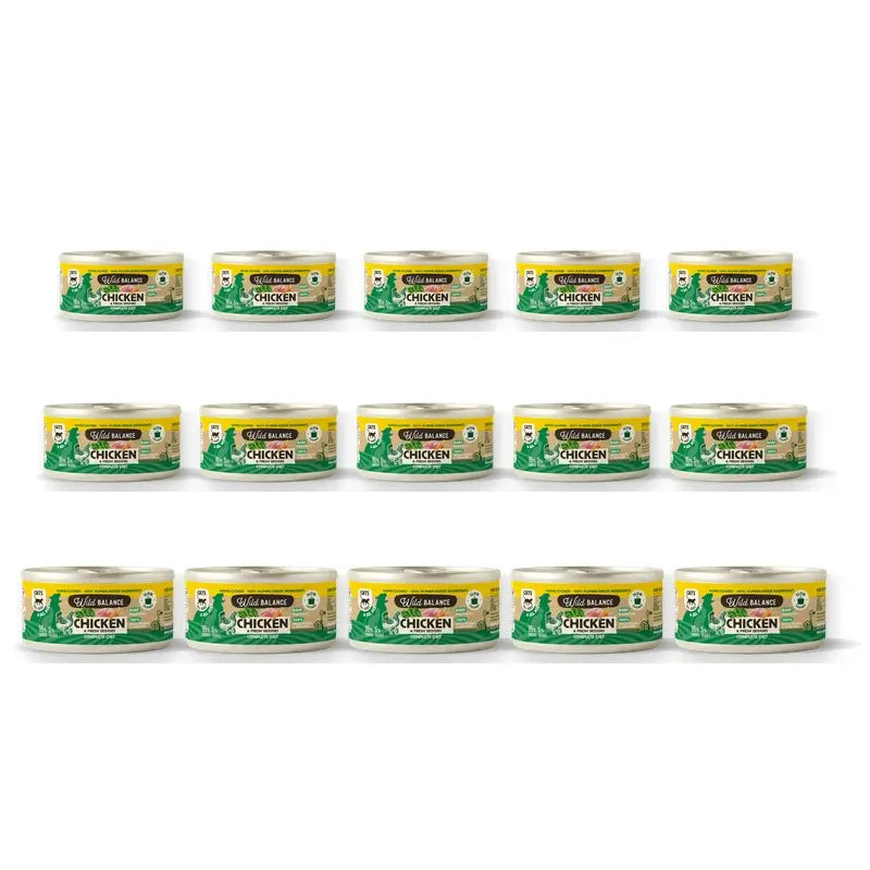 Wild Balance – konzerva s kuracím mäsom a zeleninou pre mačky, 120 g, balenie po 15 kusoch