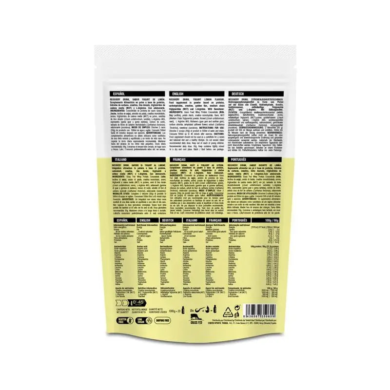 226Ers Recovery Drink Grass Fed – regeneračný nápoj na svaly s príchuťou jogurtu a citróna, 1000 g