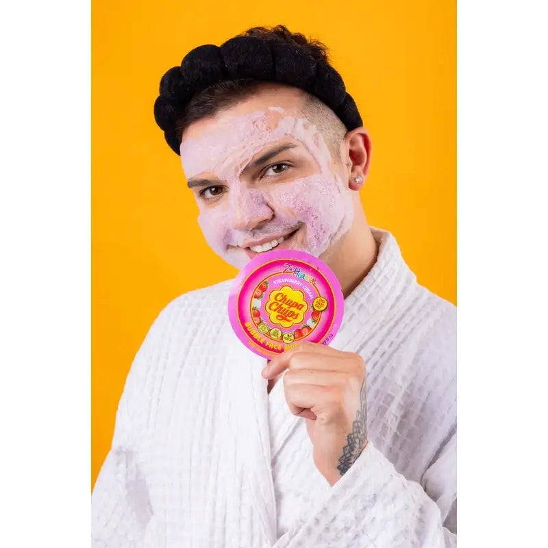 7 Heaven Maska Bubble Chupa Chups Jahoda-Smotana