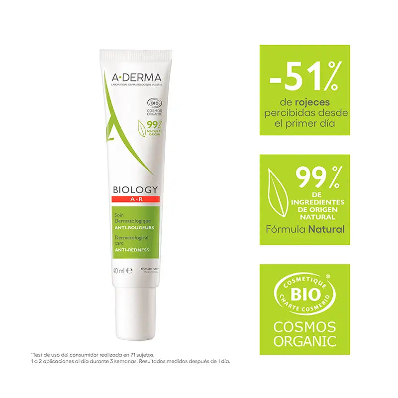 A-Derma Biology Dermatologická starostlivosť proti začervenaniu 40 ml
