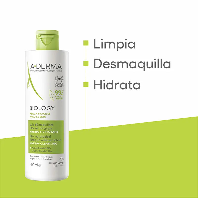 A-Derma Biology Dermatologické odličovacie mlieko 400 ml