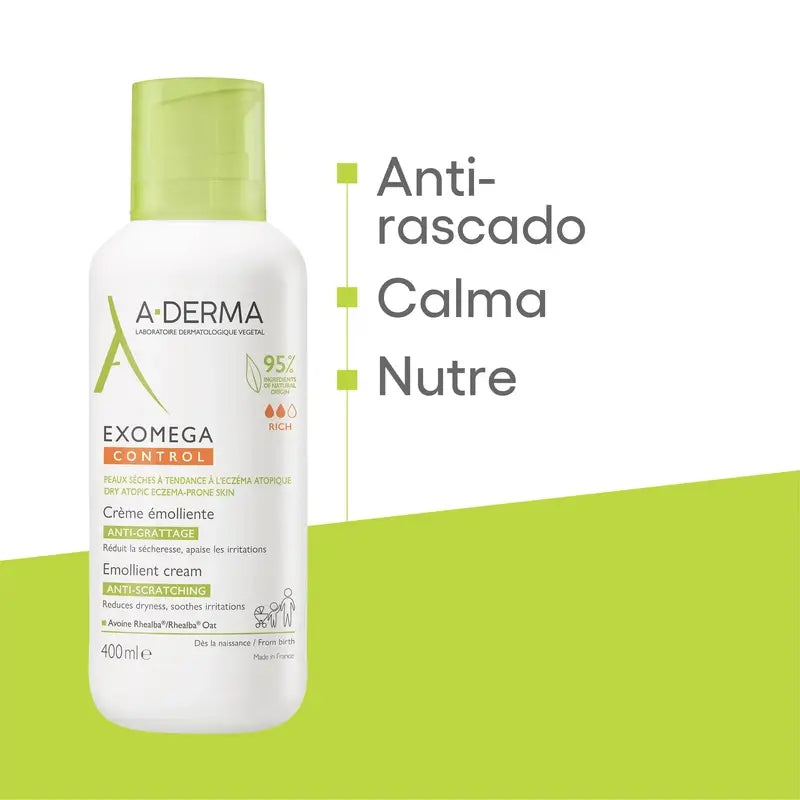 A-Derma Exomega Control zmäkčujúci krém, 400 ml
