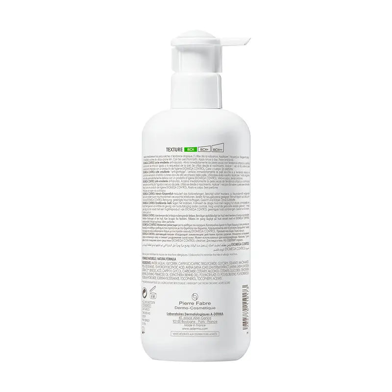 A-Derma Exomega Control Zjemňujúce telové mlieko 400 ml