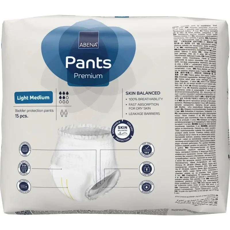 Abena Pants Premium Light, veľkosť M, 15 kusov
