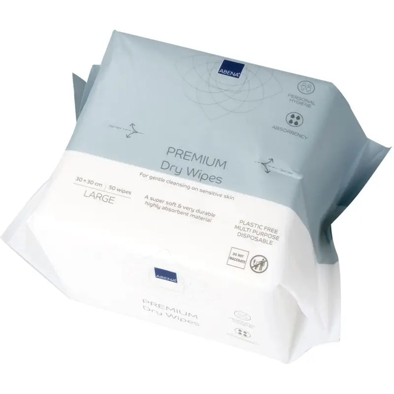 Abena Univerzálne suché utierky Premium 30 × 30 cm, 50 kusov