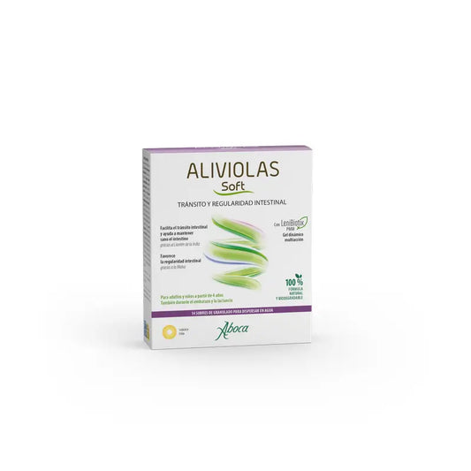 Aboca Aboca Aliviolas Soft – na podporu črevnej peristaltiky a pravidelného vyprázdňovania, 14 vrecúšok