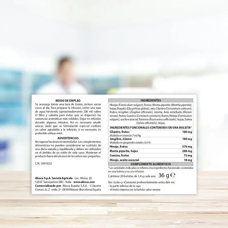 Aboca Coligas Fast Bylinné čaje, 20 vrecúšok