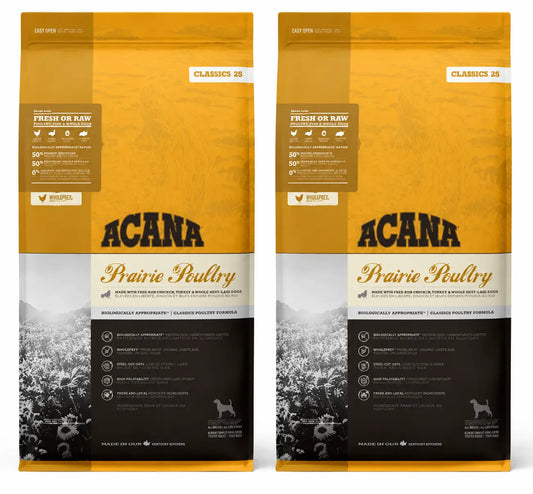 Acana Canine Adult Classics Prairie Poultry 14,5 kg, krmivo pre psov, balenie po 2 ks