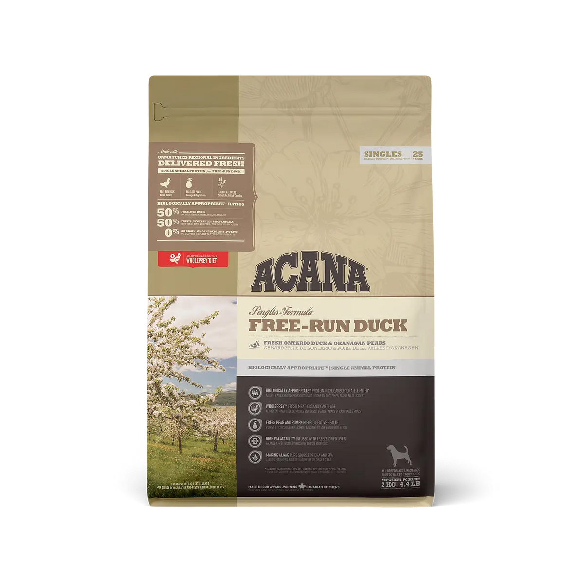 Acana Canine Adult Free Run Duck 2kg dog food