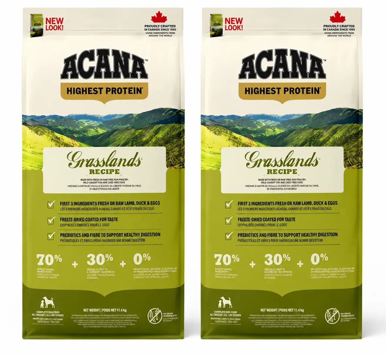 Acana Canine Adult Regionals Grasslands Prairie 11,4 kg krmivo pre psov, balenie po 2 kusoch