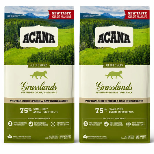 Acana Feline Adult Grasslands 4,5 kg krmivo pre mačky, balenie po 2 ks