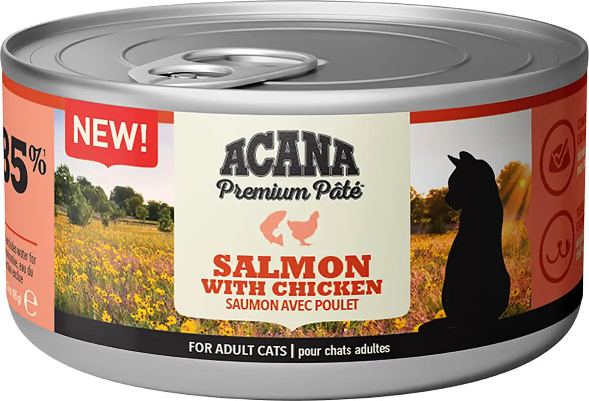 Acana Feline Premium Pate – losos a kuracie mäso, 24 x 85 g, mokré krmivo pre mačky