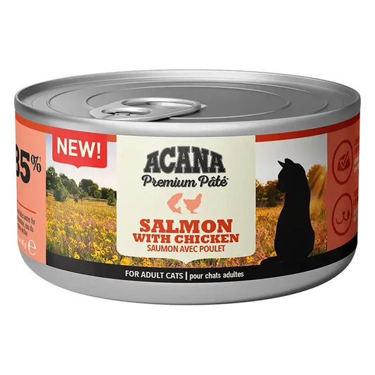 Acana Feline Premium Pate – losos a kuracie mäso, 24 x 85 g, mokré krmivo pre mačky