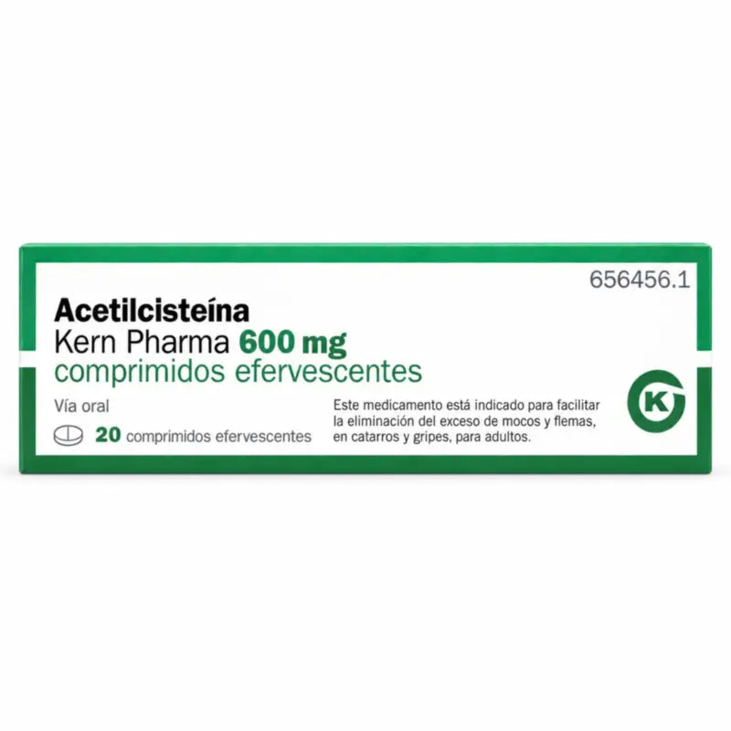 Acetylcysteín 600 mg, 20 šumivých tabliet Kern Pharma