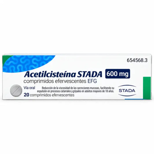 Stada Acetylcysteín Efg 600 mg 20 šumivých tabliet