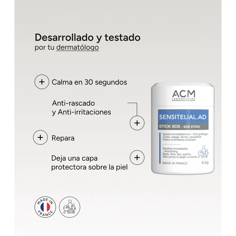 Acm Laboratoires Sensitelial.Ad Stick SOS upokojujúci, 9,2 gramov